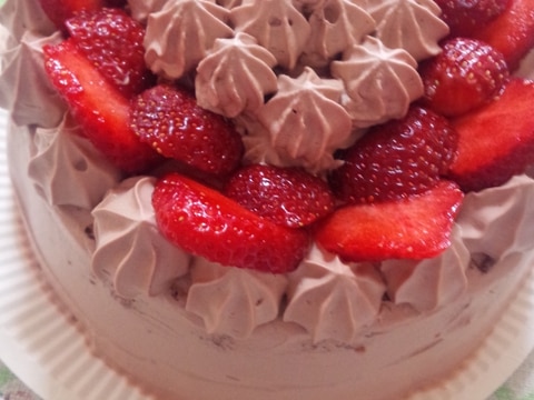 お誕生日に(^-^)  チョコレートケーキ